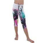 Graffiti Grunge Kids  Lightweight Velour Capri Leggings 