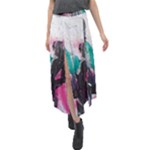 Graffiti Grunge Velour Split Maxi Skirt