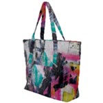 Graffiti Grunge Zip Up Canvas Bag