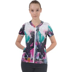 Short Sleeve Zip Up Jacket 