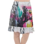 Graffiti Grunge Fishtail Chiffon Skirt