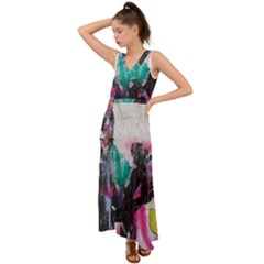 V-Neck Chiffon Maxi Dress 