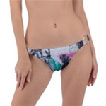 Graffiti Grunge Ring Detail Bikini Bottom