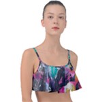 Graffiti Grunge Frill Bikini Top