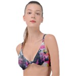 Graffiti Grunge Knot Up Bikini Top