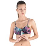 Graffiti Grunge Tie Up Cut Bikini Top