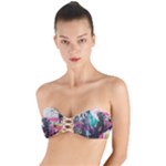 Graffiti Grunge Twist Bandeau Bikini Top