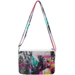 Graffiti Grunge Double Gusset Crossbody Bag