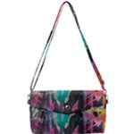 Graffiti Grunge Removable Strap Clutch Bag