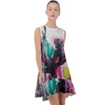 Graffiti Grunge Frill Swing Dress