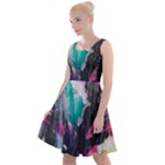 Graffiti Grunge Knee Length Skater Dress