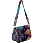 Graffiti Grunge Saddle Handbag