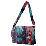 Graffiti Grunge Full Print Messenger Bag (M)