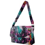 Graffiti Grunge Full Print Messenger Bag (L)