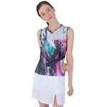 Graffiti Grunge Women s Sleeveless Sports Top