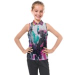 Graffiti Grunge Kids  Sleeveless Polo Tee