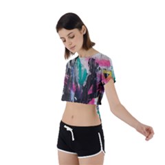 Tie Back Short Sleeve Crop T-Shirt 