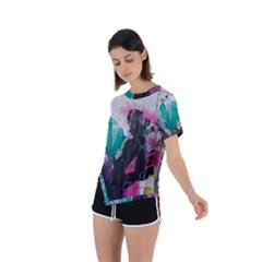 Asymmetrical Short Sleeve Sports T-Shirt 