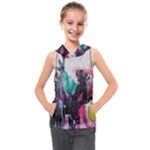 Graffiti Grunge Kids  Sleeveless Hoodie