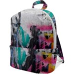 Graffiti Grunge Zip Up Backpack