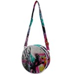 Graffiti Grunge Crossbody Circle Bag