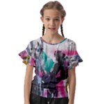 Graffiti Grunge Kids  Cut Out Flutter Sleeves