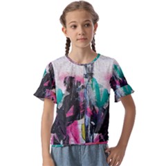 Kids  Cuff Sleeve Scrunch Bottom T-Shirt 