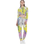 Graffiti Pop Cropped Zip Up Lounge Set