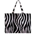 Zebra Zipper Mini Tote Bag