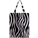 Zebra Zipper Classic Tote Bag