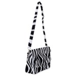 Zebra Shoulder Bag with Back Zipper