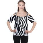 Zebra Cutout Shoulder Tee