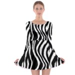 Zebra Long Sleeve Skater Dress