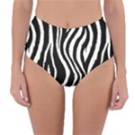 Zebra Reversible High-Waist Bikini Bottoms