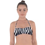 Zebra Halter Bandeau Bikini Top