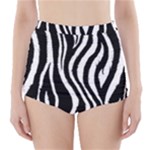 Zebra High-Waisted Bikini Bottoms