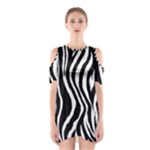 Zebra Shoulder Cutout One Piece Dress