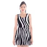 Zebra Scoop Neck Skater Dress