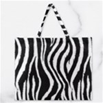 Zebra Zipper Large Tote Bag