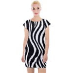 Zebra Cap Sleeve Bodycon Dress
