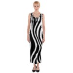 Zebra Fitted Maxi Dress