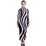 Zebra Turtleneck Maxi Dress
