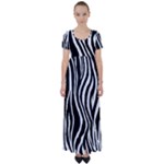 Zebra High Waist Short Sleeve Maxi Dress