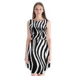 Zebra Sleeveless Chiffon Dress  