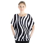 Zebra Batwing Chiffon Blouse