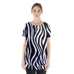 Zebra Skirt Hem Sports Top