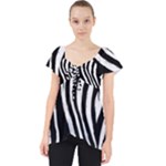 Zebra Lace Front Dolly Top