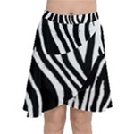 Zebra Chiffon Wrap Front Skirt