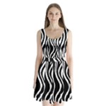 Zebra Split Back Mini Dress 