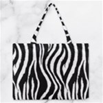 Zebra Zipper Medium Tote Bag